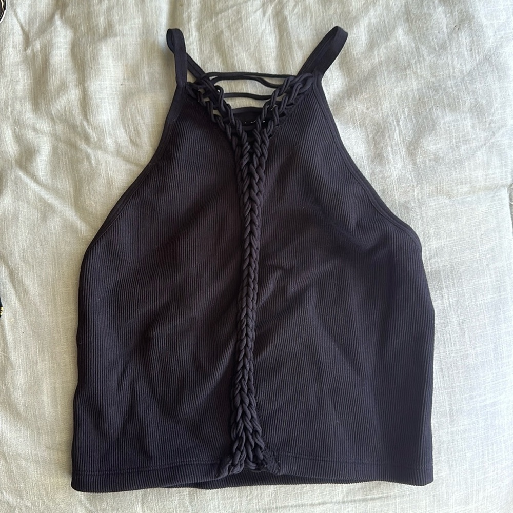 NWOT Fabletics Tank with braided detail